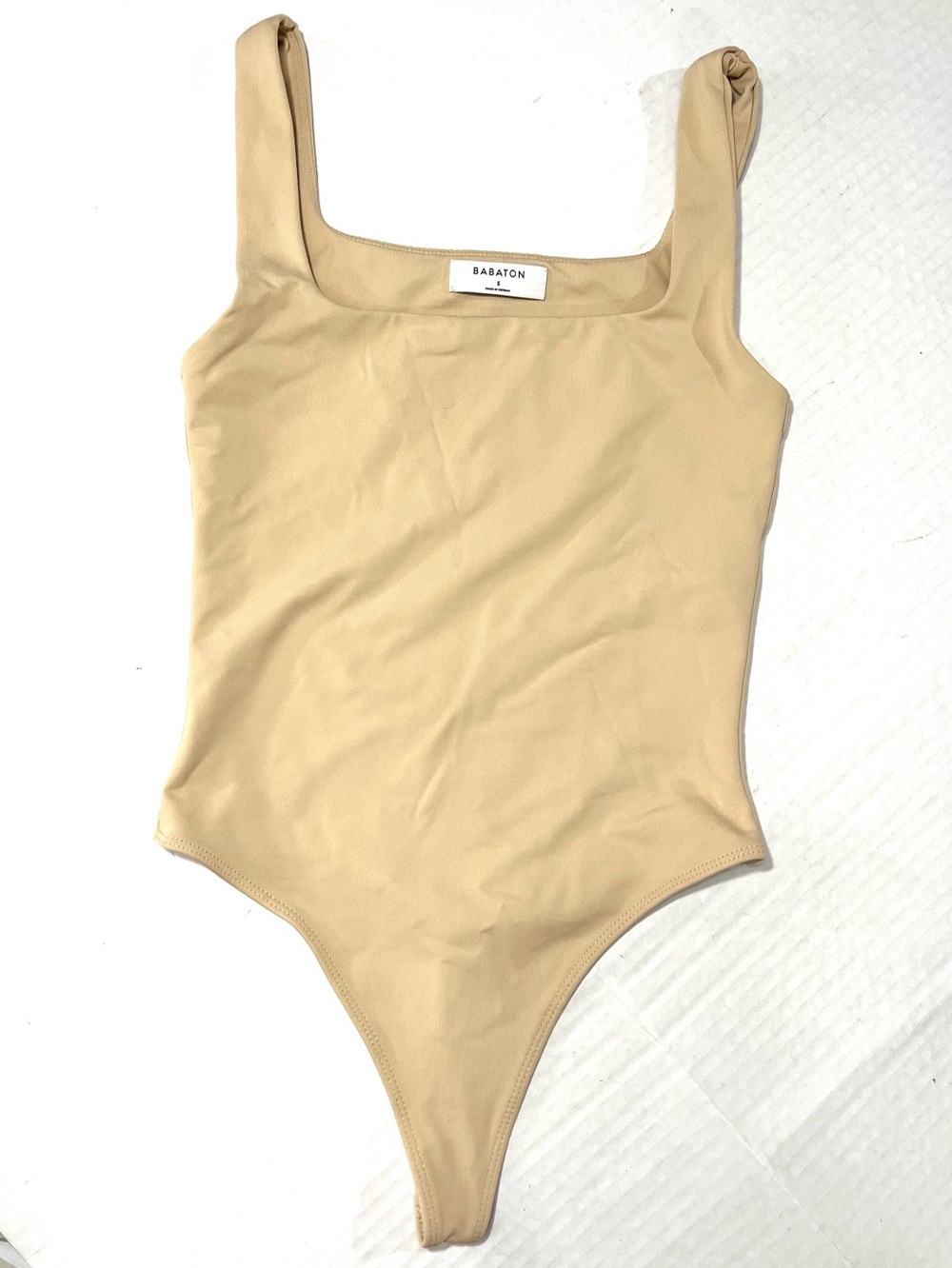 BABATON SQUARE NECK TANK THONG BODYSUIT